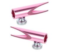 POPETPOP 2 pezzi Temperamatite Cosmetico Alluminio Doppio Slot U per Sopracciglia ed Eyeliner Facile da Usare Durevole e Portatile per Trucco Casa e Viaggio da Rosa