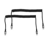 POPETPOP 2 pezzi Type C per e Sincronizzazione Confezione Design Molla per Facile Stoccaggio Compatibile con Dispositivi USB C Resistente e