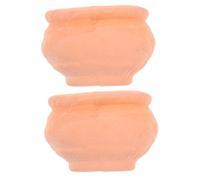 POPETPOP 2 Pezzi Vasi Piccoli in Ceramica Rossa Mini Resistente e Traspirante per Piante Grasse e Fioriture da Interno ed Esterno Adatti Balconi Giardini e Uffici