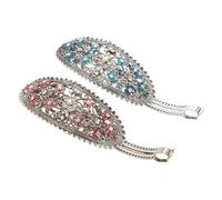 POPETPOP 2 Pezzi Vintage Hair Clips Lightweight Double Row Small Hair Claws Retro Crystal Decorative Barrettes For Women Easy Styling For Casual And Formal Looks