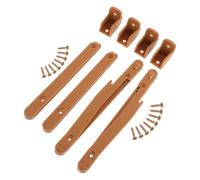 POPETPOP 2 Set Accessori per Sponda Letto, Set di Connessione Sponda Letto, Regolabile, Plastica e Acciaio Laminato a Freddo, Marrone, con Viti, per Culla e Mobile, per Progetti Fai da Te