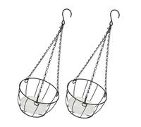 POPETPOP 2 set Cestini Portavasi Sospesi in Metallo Resistente per Esterni Fioriera da Appendere per Spazi Balcone e Patio Design e Duraturo