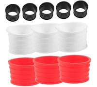 POPETPOP 2 Set Impugnature Antiscivolo per Racchette Fasce Professionali per Tennis E Badminton Rosso Resistente E 15 * 2
