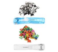 POPETPOP 2 Set Pinza per Fascicoli Portatile con Morsetti, Metallo e | Documenti D’esame e Contratti, Conserva 540 Pagine, Include Ricariche per Uso Scolastico e Musicale