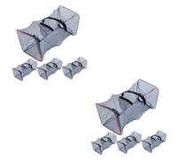 POPETPOP 2 Set Rete Pieghevole Per Granchi E Gamberi Accessori E Leggeri Facile Usare E Riporre 4 * 2