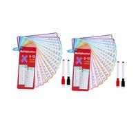 POPETPOP 2 Set Scheda flash moltiplicazione Schede flash del matematica matematica giocattoli matematici grafici carta rivestita