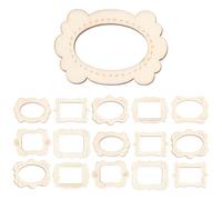 POPETPOP 20 Ciondoli Cornice per Foto in Legno Grezzo da Appendere Set Fai da Te per Artigianato e Decorazioni per Casa Dimensioni Compatte per Progetti Creativi Personalizzati