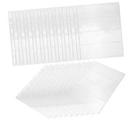 POPETPOP 20 fogli Pagine Album Collezione Banconote Standard Trasparenti Protettivi per Collezionisti di Monete e Francobolli Carta di Resistente Polvere e Danni File Singole