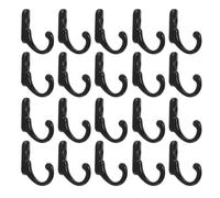 POPETPOP 20 Ganci da Parete Neri in Lega Resistente Piccoli Ganci Singoli Vintage per Appendere Cappotti, Chiavi e Asciugamani da Parete Compatti per Casa e Ufficio