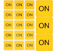 POPETPOP 20 Pezzi Adesivi Interruttore On/off in PVC Giallo per Ufficio e Azienda, Facili da Applicare e Rimuovere