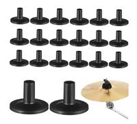 POPETPOP 20 pezzi Manicotti Neri in Plastica per Supporto Piatti Batteria Protezione Antiusura Resistente e Facile da Sostituire Accessori per Kit Batteria e Strumenti Percussione
