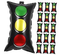 POPETPOP 20 pezzi Palloncini Segnale Stradale in Alluminio per Feste Decorazioni Compleanno Tema Auto e Veicoli Palloncini Luce Traffico per Eventi e Party Corse