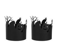 POPETPOP 20 Pezzi Paralume Carta Halloween per Candela | Motivi Zucca e Tomba, per Luci Tea Light e Superfici Tavolo, Decori Halloween