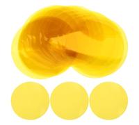 POPETPOP 20 Pezzi Pellicola Adesiva per Lampade LED e Spot Rotonda in Pet Gialla Film Colorato Trasparente, Facile da Installare per Illuminazione D'atmosfera e Decorazione Casa