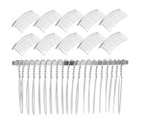 POPETPOP 20 Pezzi Pettini Laterali per Velo da Sposa in Filo Metallico Resistente, Accessori da Sposa Leggeri e Comodi, Pettini a Torsione per Chioma Fini, per Acconciature Nuziali