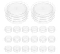 POPETPOP 20 Pezzi Tappo di Tenuta Rotondo per Vaso 1, 7cm Plastico Bianco | Cassetta Ortaggi e Fioriera da Balcone, Struttura Riutilizzabile, Montaggio Semplice, Set da 20