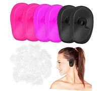 POPETPOP 206pezzi Silicone Paraorecchie Per Tintura e Doccia Protettori Auricolari Per Parrucchieri e Uso Domestico Copri Orecchie Monouso Resistenti All Acqua Per Uomini e Donne Confortevo