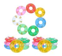 POPETPOP 21 Pezzi Miniature Pool Ring in Pvc per Vacanze Estive e Accessori | Gonfiaggio a Bocca, Rapido da Sgonfiare, Portatile, per Accessori Piscina Casa delle Bambole