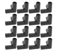 POPETPOP 24 Pezzi Connettore per Telaio da Giardino 3 Vie in Plastica Nera 4x4cm per Supporto Piante e Traliccio per Progetti Fai da Te All'aperto