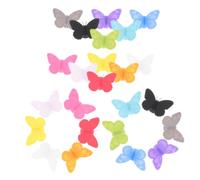 POPETPOP 24 Pezzi Segnabicchieri per Bevande Farfalla in Silicone, Identificatore di Bevande, Etichetta per Calice, Riutilizzabile e Facile da Pulire, per Bar e Celebrazioni, Multicolore