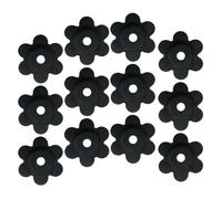 POPETPOP 24 Tappi in Gomma Nera Antiscivolo per Bandiere da Giardino a Forma di Fiore Accessori per Supporto Asta Portabandiera da Esterno e Interno Resistente alle Intemperie e Facile