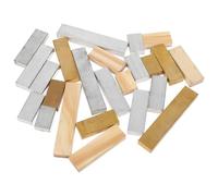 POPETPOP 24pezzi Blocchi di Densità Rettangolari Multimateriale per Fisica Scientifica di Blocchi in Rame Ferro Alluminio e Legno per Esperimenti di Laboratorio e Istruzione degli Studenti
