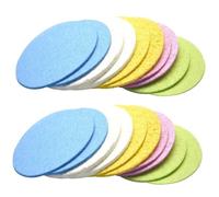 POPETPOP 25pezzi Spugnette in Cellulosa Naturale per Pulizia Viso Rotondi per Detergente e Struccante per Viaggio e Uso Quotidiano