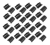POPETPOP 26 Paia Clip per Mensole in Plastica Nera per Tubi da 25mm, Morsetti Resistenti per Scaffalature, Prevengono lo Scivolamento degli Oggetti, per Garage e Cucine