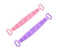 POPETPOP 2pezzi Asciugamani Esfolianti Silicone Da Strisce Lunghper Panno Esfoliante Rosa Per Pulizia Profonda Della e Rimozione Delle Cellule Morte Facile Da Usare e Lavarper La Del