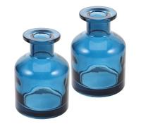 POPETPOP 2pezzi Barattolo di Vetro per Diffusore di Aromi Bottiglia per Diffusore di Oli Essenziali Vuota Rondonda in Vetro per Bastoncini di Giunco per Diffusori di Profumi