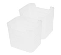 POPETPOP 2pezzi Contenitori Trasparenti per Porta Laterale del Frigorifero Organizer Salvaspazio per Frigorifero Scatola per Conservazione degli Alimenti per Cucina Scatola per Classificazi