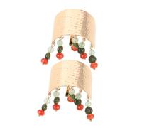 POPETPOP 2pezzi Fermaglio per Capelli Cinese con Nappe Accessori in Perle di Vetro per Donna Fermaglio Decorativo per Coda di Cavallo Stile Boho per Vari Eventi