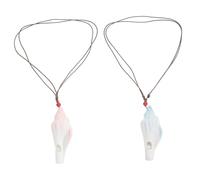 POPETPOP 2pezzi Fischietto in Ceramica Forma Di Strumento Musicale Per Ragazzo Ragazza Giocattolo Educativo Suono Nitido e Delicato Adatto Per Insegnare Arte Del Fischietto