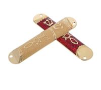 POPETPOP 2pezzi Mezuzah in Metallo Elegante per Porta Interna ed Esterna Custodia Protettiva per Benedizione Mezuzah per Casa e Cultura Ebraica