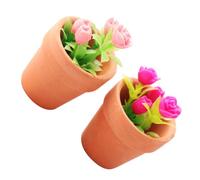 POPETPOP 2pezzi Mini Vaso da Fiori in Bonsai per Casa delle Bambole Accessori Decorativi Pianta in Miniatura per Studi e Soggiorni