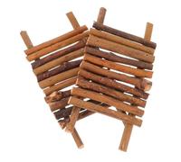 POPETPOP 2pezzi Miniature Wooden Bridge Figurines for Bonsai Plant Fairy Garden Craft Realistic Vine Design for Terrarium And Dollhouse Landscaping
