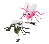 POPETPOP 2pezzi Mosquito Hair Clips Realistic Bug Snap Hairpins Non-slip For Thin Hair Cartoon Insect Accessories For Cosplay Halloween Prank