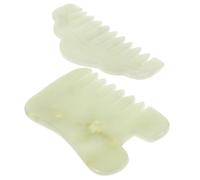 POPETPOP 2pezzi Pettini Stimolatori Per Capelluto in Pietra Naturale Pettine Portatile Per Stimolare Punto Agopuntura Rilassante Per Capelli e Viso Strumento Gua Sha Multiuso Per Sollievo t