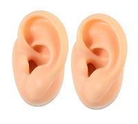 POPETPOP 2pezzi Riproduzione di Orecchio in Silicone Espositore per Piercing Simulazione Anatomica per Studio e Pratica