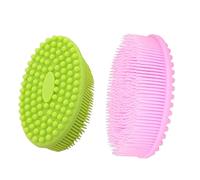 POPETPOP 2pezzi Spazzola di Massaggio in Silicone per Bagno del Ragazza Massaggiatore per Allenamento al Tocco del Ragazza Realizzato in Silicone Alimentare