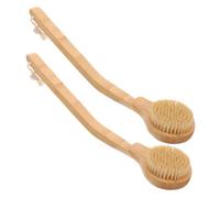 POPETPOP 2pezzi Spazzola Per Doccia Con Manico Lungo Scrubber Corpo Esfoliante Morbido Per Anziani e Disabili Pulizia Schiena Comoda e Azione Rilassante Resistente Ed Ergonomica