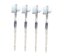 POPETPOP 2pezzi Spazzolino Per Dentiere Finte Impugnatura Antiscivolo Per Rimuovere Residui Di Cibo e Macchie Delicato Per Pulizia Delle Protesi Dentarie Artificiali