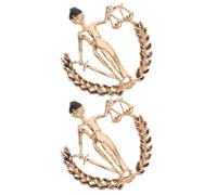 POPETPOP 2pezzi Spilla da Bavero in Lega Design Scala della Giustizia Accessorio per Giudici e Avvocati Regalo Legale per Uomini e Donne Spilla da Abito Elegante