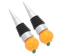 POPETPOP 2pezzi Tappi Per Bottiglia Di Vino Forma Di Zucca Tappi Riutilizzabili Per Feste Di Halloween Ermetici Per Bottiglie Di Vino Per Decorazioni Di Tavola