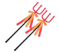 POPETPOP 2pezzi Tridente Di Plastica Per Halloween Di Forcone Da Diavolo Simulazione Accessorio Costume Da Re Per Feste Tema Carnevale Oggetti Di Scena Per Cosplay