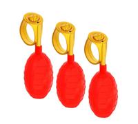 POPETPOP 3 Pezzi Anelli Scherzo Spruzzo D’Acqua Rossi in Plastica Resistente per Feste del Pesce D’aprile e Giochi Divertenti Getto D’Acqua