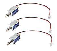 POPETPOP 3 pezzi Elettromagnete Solenoide Miniatura Dc Push Pull Aperto Attuatore Lineare Compatto Basso Consumo per Installazione Facile e Spazi Ristretti
