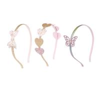 POPETPOP 3 pezzi Fasce per Capelli Bambina Cuore con Paillettes Brillanti Cerchietti Moda per Bambine Accessori Dolci per Feste e Regali Adatti Tutti i Tipi di Capelli