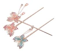 POPETPOP 3 Pezzi Forchetta per Chioma a Farfalla Forcina Chioma Vintage in Lega Accessorio per Chignon per Fidanzata e Madre