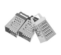 POPETPOP 3 pezzi Grattugia Verdure in Acciaio Resistente con Manico Antiscivolo Affetta Patate e Formaggi per Uso Multifunzionale in Cucina Facile da Pulire e Conservare